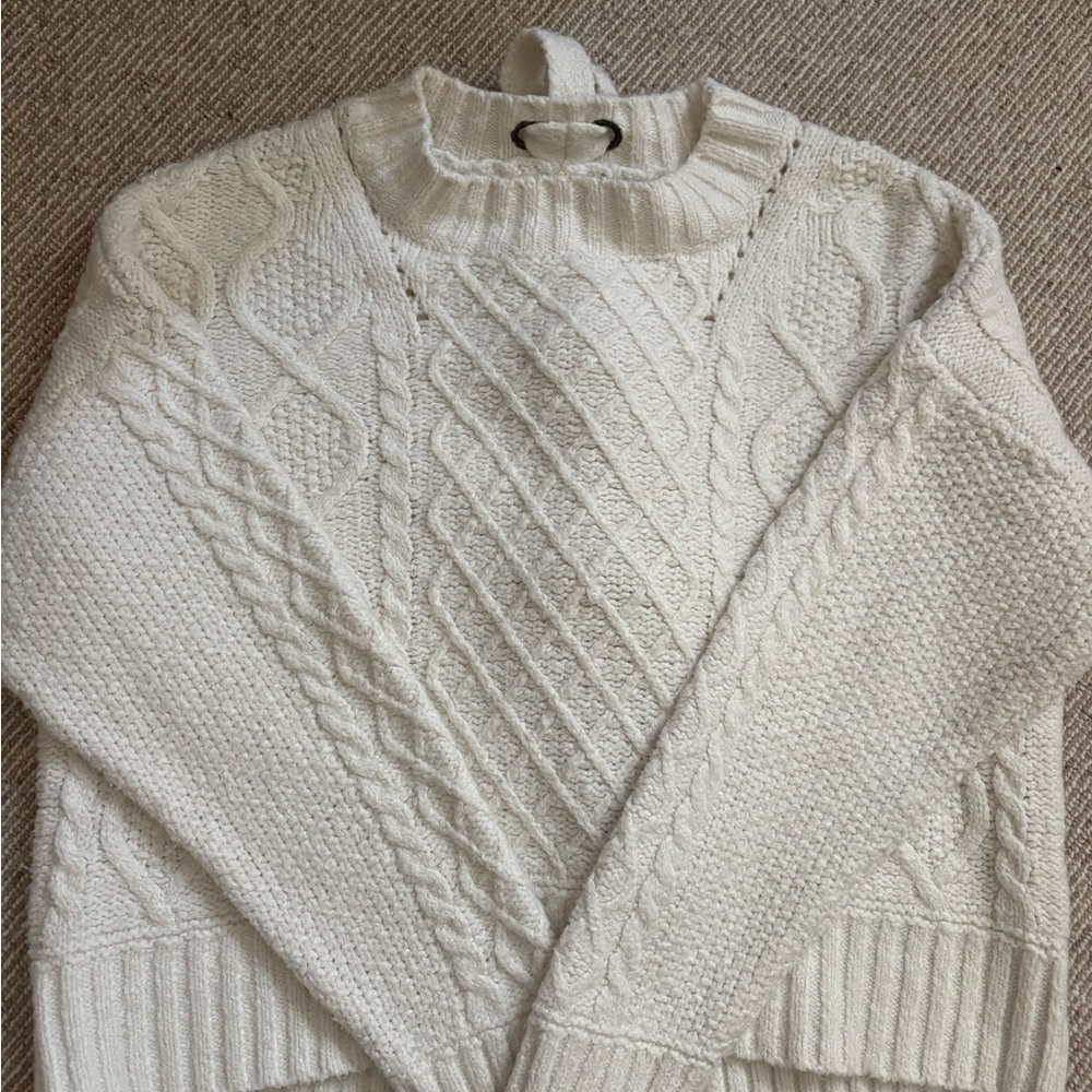 LINE Cable Knit Sweater - Cream